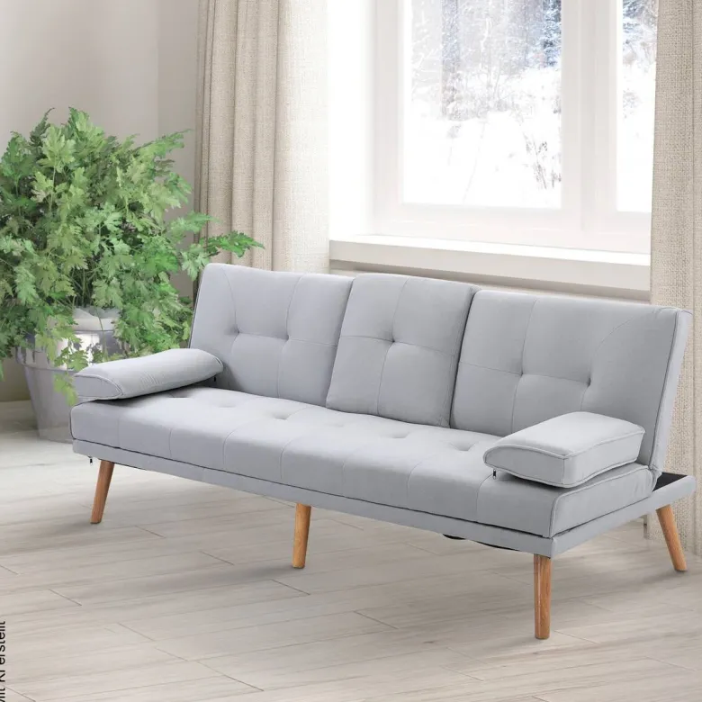 Schlafsofa 833-663 hellgrau B/H/T: ca. 181x78x77 cm