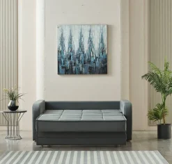 Schlafsofa Moleron grau Polyester B/H/T: ca. 171x94x111 cm