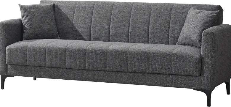 Schlafsofa Rovigo anthrazit Microfaser B/H/T: ca. 214x84x83 cm