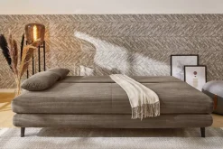 Schlafsofa taupe Microfaser B/H/T: ca. 202x74x99 cm