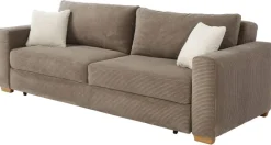 Schlafsofa taupe Polyester B/H/T: ca. 237x90x104 cm