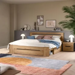 Schlafzimmer CANU, Set basaltgrau Artisan Nachbildung B/H/T: ca. 284x87x205 cm