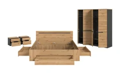 Schlafzimmer CANU, Set basaltgrau Artisan Nachbildung
