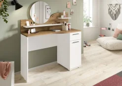 Schminktisch Vanity weiß B/H/T: ca. 110x135x46 cm