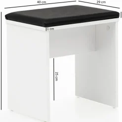 Schminktisch weiß B/H/T: ca. 60x81x40 cm