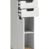 Schrank Emmik weiß matt Eiche Eiche weiß Nachbildung B/H/T: ca. 30,3x88,1x32,6 cm