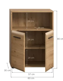Schrank Ice Artisan Oak Nachbildung B/H/T: ca. 60x80x30 cm