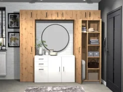 Schrank Multi-Stauraum Typ 20 Beton Optik B/H/T: ca. 45x195x40 cm