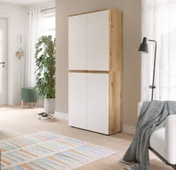 Schrank SCARPA Evoke Oak Nachbildung weiß B/H/T: ca. 70x175x37 cm