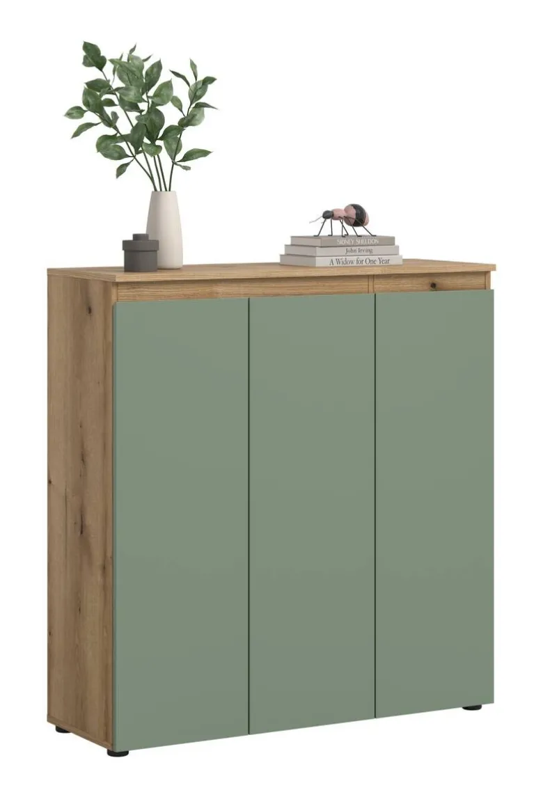 Schrank SCARPA Evoke Oak Nachbildung grün B/H/T: ca. 105x111x37 cm
