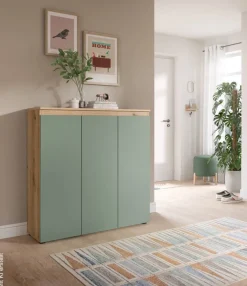 Schrank SCARPA Evoke Oak Nachbildung grün B/H/T: ca. 105x111x37 cm