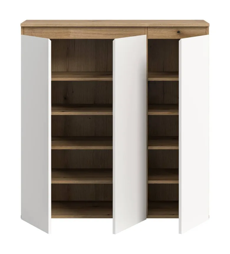 Schrank SCARPA Evoke Oak Nachbildung weiß B/H/T: ca. 105x111x37 cm