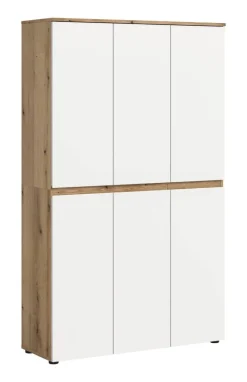 Schrank SCARPA Evoke Oak Nachbildung weiß B/H/T: ca. 105x175x37 cm