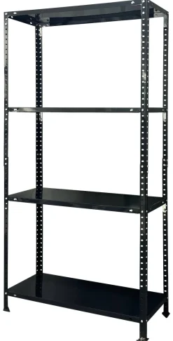 Schraubregal schwarz B/H/T: ca. 75x150x30 cm