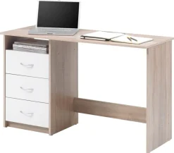 Schreibtisch Adria Eiche Sonoma Nachbildung weiß B/H/T: ca. 123x77x50 cm