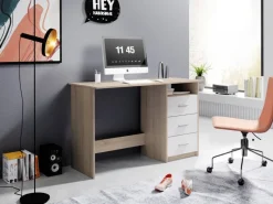 Schreibtisch Adria Eiche Sonoma Nachbildung weiß B/H/T: ca. 123x77x50 cm