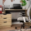 Schreibtisch BELFAST Eiche Artisan Nachbildung anthrazit B/H/T: ca. 138x83,5x51,5 cm