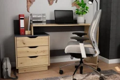 Schreibtisch BELFAST Eiche Artisan Nachbildung anthrazit B/H/T: ca. 138x83,5x51,5 cm