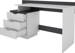 Schreibtisch BELFAST weiß anthrazit B/H/T: ca. 138x83,5x51,5 cm