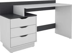 Schreibtisch BELFAST weiß anthrazit B/H/T: ca. 138x83,5x51,5 cm