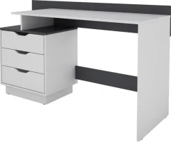 Schreibtisch BELFAST weiß anthrazit B/H/T: ca. 138x83,5x51,5 cm