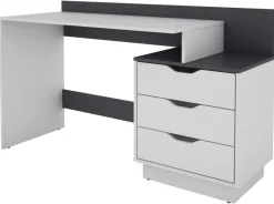 Schreibtisch BELFAST weiß anthrazit B/H/T: ca. 138x83,5x51,5 cm