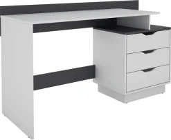 Schreibtisch BELFAST weiß anthrazit B/H/T: ca. 138x83,5x51,5 cm