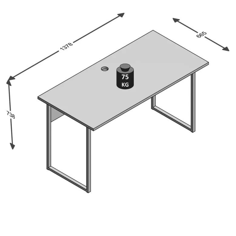 Schreibtisch B/H/T: ca. 138x74x67 cm