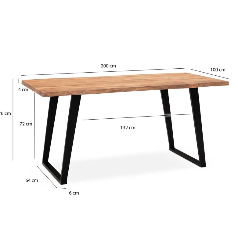 Schreibtisch B/H/T: ca. 200x76x100 cm