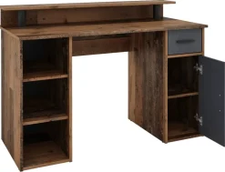 Schreibtisch DIEGO Eiche Old Wood Nachbildung anthrazit