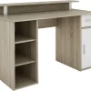 Schreibtisch DIEGO Eiche Sonoma Nachbildung weiß silber B/H/T: ca. 120x88x55 cm
