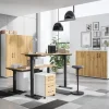 Schreibtisch 8022-582 Eiche Grand-Son Nachbildung schwarz B/H/T: ca. 120x118x80 cm