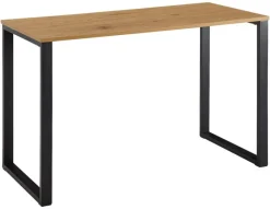 Schreibtisch Eiche Nachbildung schwarz pulverbeschichtet B/H/T: ca. 120x76x60 cm