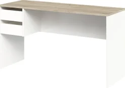 Schreibtisch Eiche Sonoma Nachbildung weiß B/H/T: ca. 138x75x50 cm