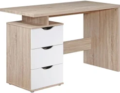Schreibtisch Eiche Sonoma Nachbildung weiß B/H/T: ca. 120x76x53 cm