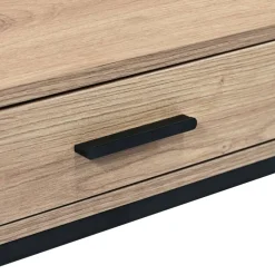 Schreibtisch Faya Eiche Artisan Nachbildung schwarz B/H/T: ca. 110x75x48 cm