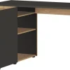 Schreibtisch Graphit Eiche Navarra Nachbildung B/H/T: ca. 129x76x107 cm