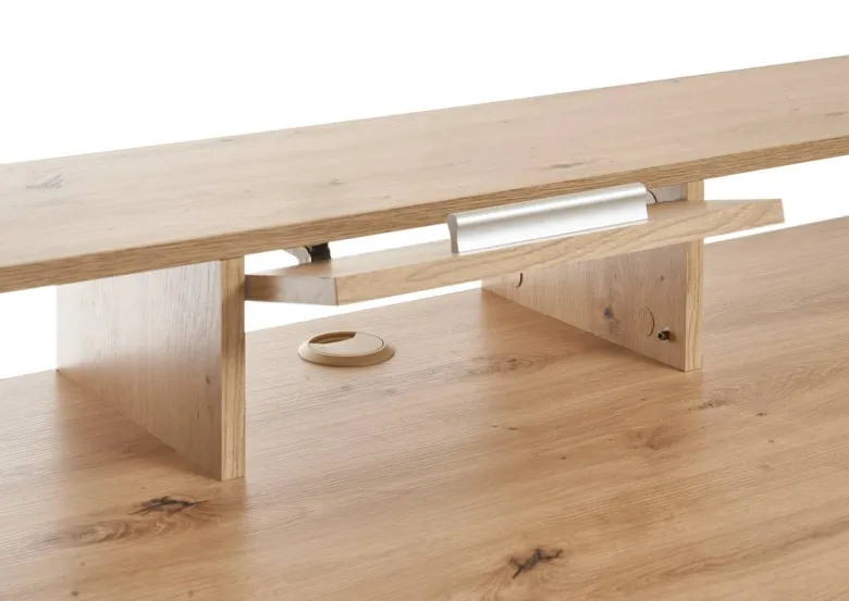 Schreibtisch Highscore grau Eiche Artisan Nachbildung B/H/T: ca. 182x92x70 cm