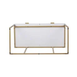 Schreibtisch Jana weiß gold Optik B/H/T: ca. 112x76x52 cm