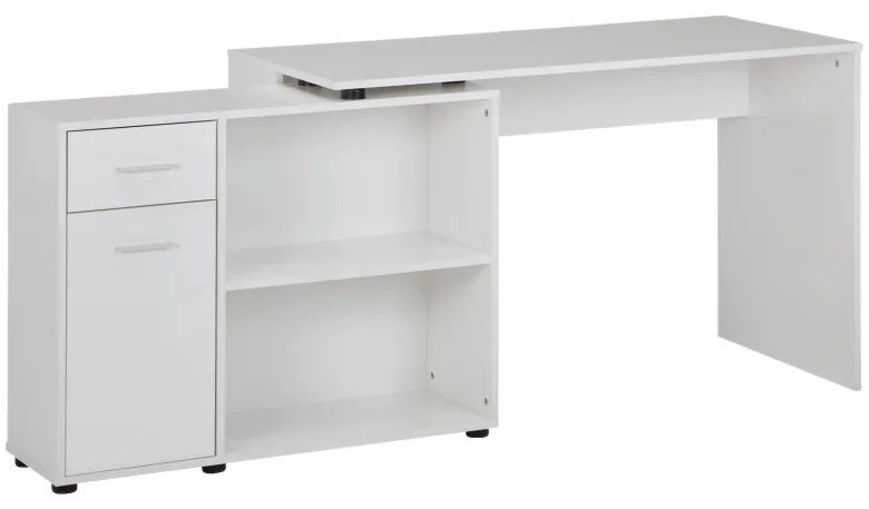 Schreibtischkombination weiß B/H/T: ca. 120x75,5x106,5 cm