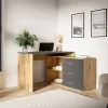 Schreibtisch KURT Eiche Artisan Nachbildung anthrazit B/H/T: ca. 120x75,4x122 cm