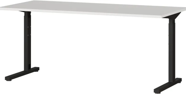 Schreibtisch 4252-581 Lichtgrau schwarz B/H/T: ca. 160x80x80 cm