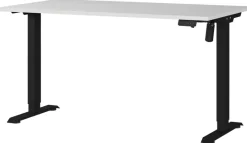 Schreibtisch 8023-581 Lichtgrau schwarz B/H/T: ca. 140x118x80 cm