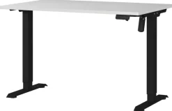 Schreibtisch 8022-581 Lichtgrau schwarz B/H/T: ca. 120x118x80 cm