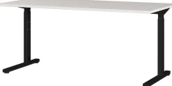 Schreibtisch 4253-581 Lichtgrau schwarz B/H/T: ca. 180x80x80 cm