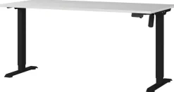 Schreibtisch 8024-581 Lichtgrau schwarz B/H/T: ca. 160x118x80 cm