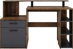 Schreibtisch LOUIS anthrazit B/H/T: ca. 140x89x55 cm