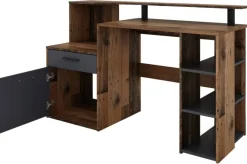 Schreibtisch LOUIS anthrazit B/H/T: ca. 140x89x55 cm