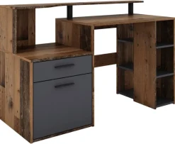 Schreibtisch LOUIS anthrazit B/H/T: ca. 140x89x55 cm