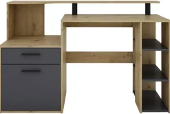 Schreibtisch LOUIS Eiche anthrazit B/H/T: ca. 140x89x55 cm